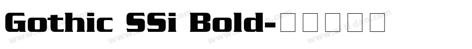 Gothic SSi Bold字体转换